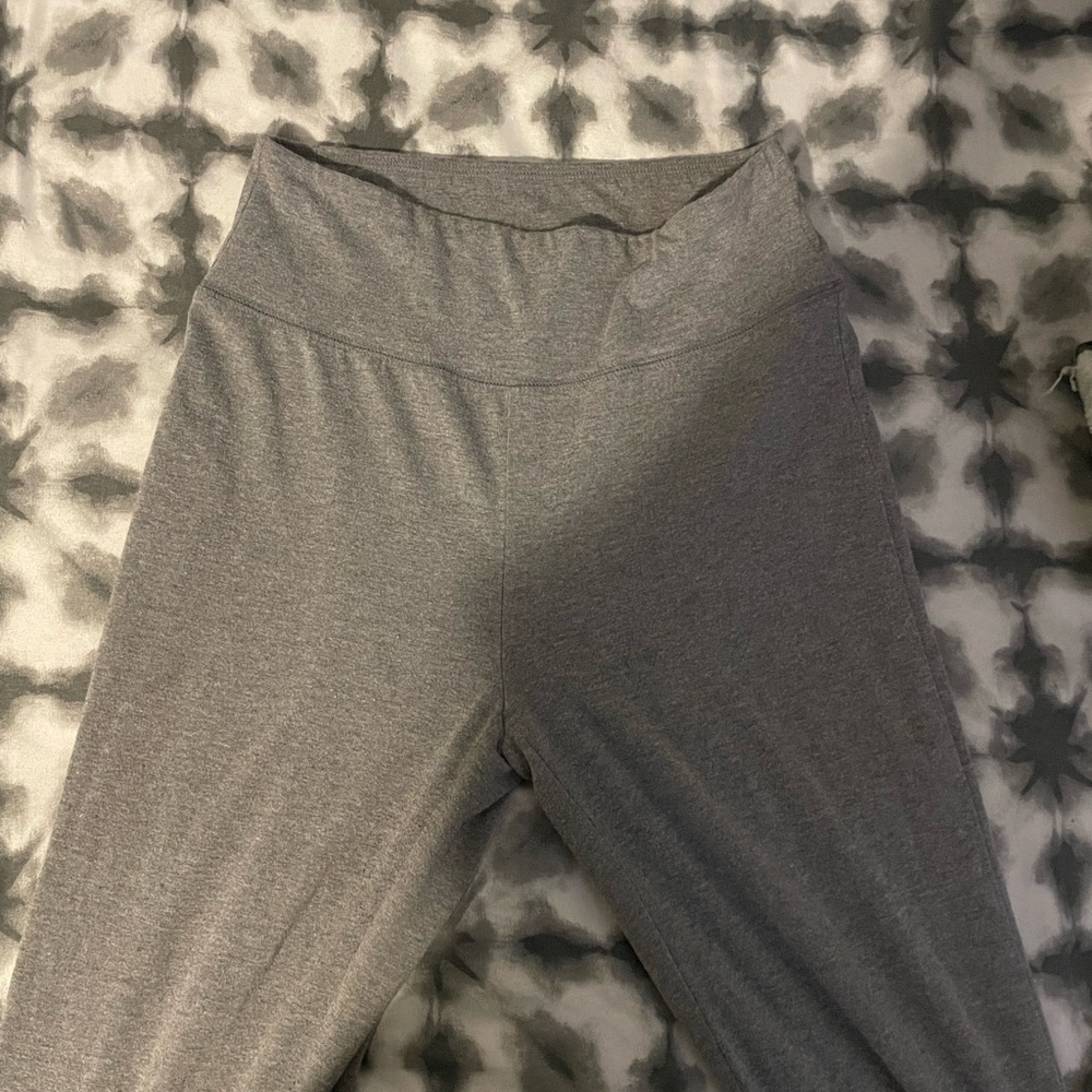grey flared leggings